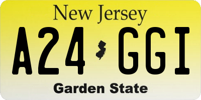 NJ license plate A24GGI