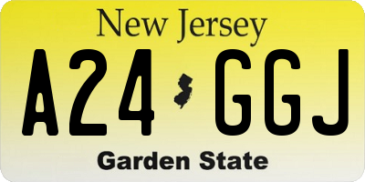 NJ license plate A24GGJ