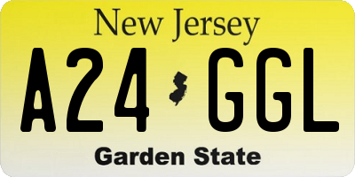 NJ license plate A24GGL