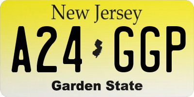 NJ license plate A24GGP