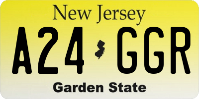 NJ license plate A24GGR