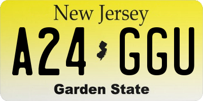 NJ license plate A24GGU