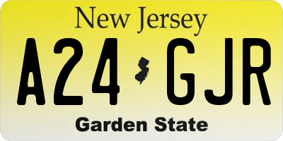 NJ license plate A24GJR