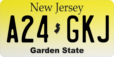 NJ license plate A24GKJ