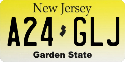 NJ license plate A24GLJ
