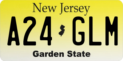 NJ license plate A24GLM