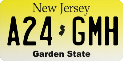 NJ license plate A24GMH
