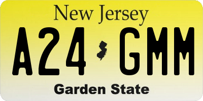 NJ license plate A24GMM