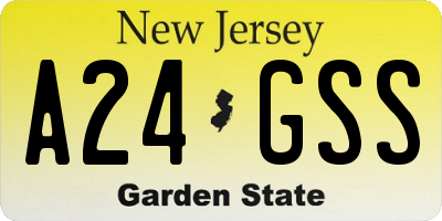 NJ license plate A24GSS