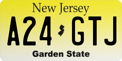 NJ license plate A24GTJ