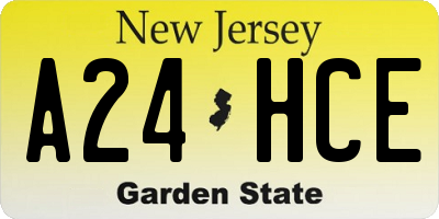 NJ license plate A24HCE