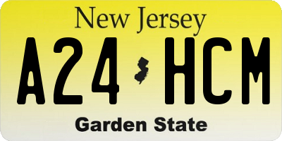 NJ license plate A24HCM