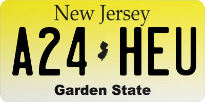 NJ license plate A24HEU