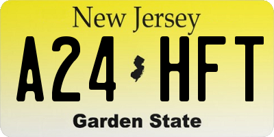 NJ license plate A24HFT