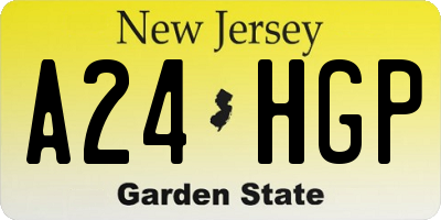NJ license plate A24HGP