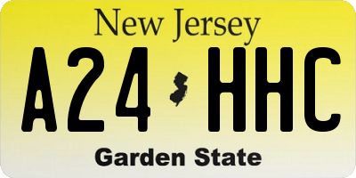 NJ license plate A24HHC