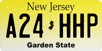 NJ license plate A24HHP