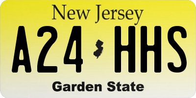 NJ license plate A24HHS