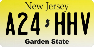 NJ license plate A24HHV
