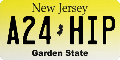 NJ license plate A24HIP
