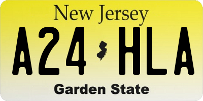 NJ license plate A24HLA