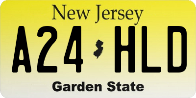 NJ license plate A24HLD