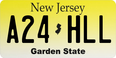 NJ license plate A24HLL