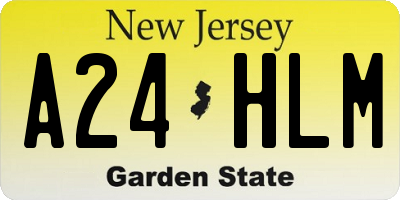 NJ license plate A24HLM