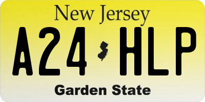 NJ license plate A24HLP
