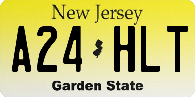 NJ license plate A24HLT