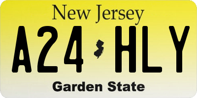 NJ license plate A24HLY