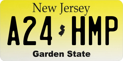NJ license plate A24HMP