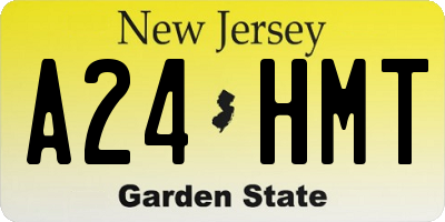 NJ license plate A24HMT