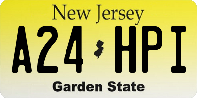 NJ license plate A24HPI