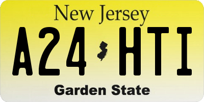 NJ license plate A24HTI