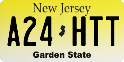 NJ license plate A24HTT