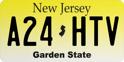 NJ license plate A24HTV