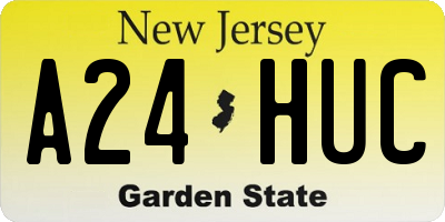 NJ license plate A24HUC