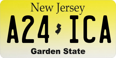 NJ license plate A24ICA