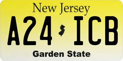 NJ license plate A24ICB