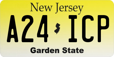 NJ license plate A24ICP