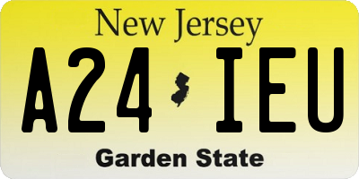 NJ license plate A24IEU
