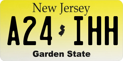 NJ license plate A24IHH