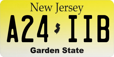 NJ license plate A24IIB
