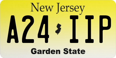 NJ license plate A24IIP