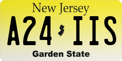 NJ license plate A24IIS