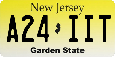 NJ license plate A24IIT