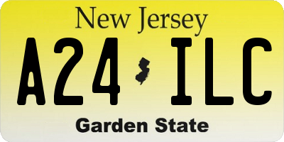NJ license plate A24ILC