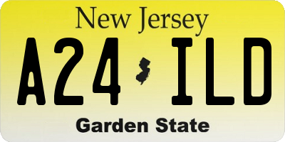 NJ license plate A24ILD