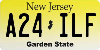 NJ license plate A24ILF